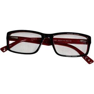 Ironman NEW Eyeglass Frames Black/Red – No Lenses – Prescription Ready
